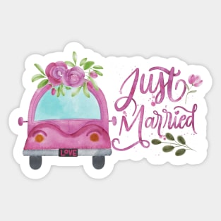 Just married Sticker